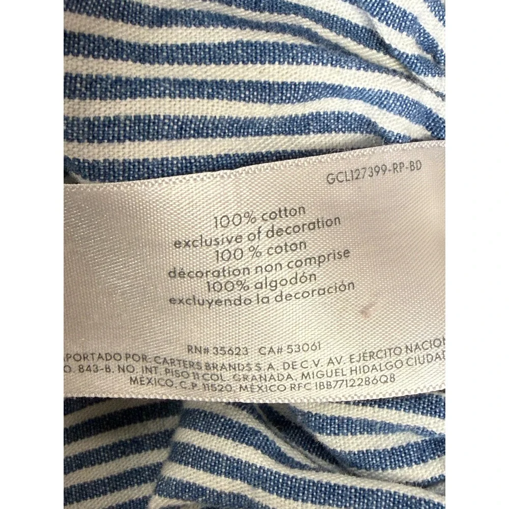 2 - OshKosh Bgosh Baby Girl Jumper Dresses 6M Blue Stripe & 6-9M Pink Corduroy